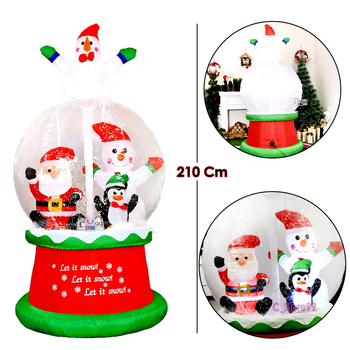 Miniatura 4 de Muñeco De Navidad Inflable Papá Noel